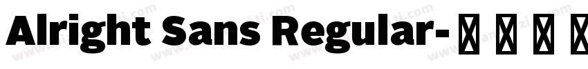 Alright Sans Regular字体转换